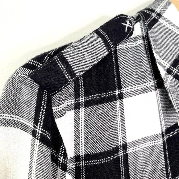 Sanctuary Tartan Plaid Boyfriend Flannel Shirt Womens Small Soft Cotton - Picture 3 of 9